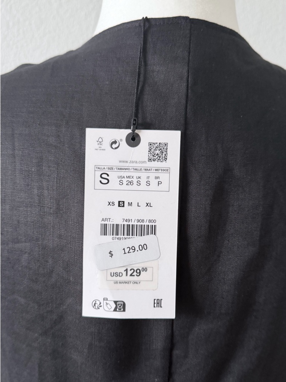 Zara | Fringed Linen Dress Limited Edition | Size S | NWT - Picture 14 of 14